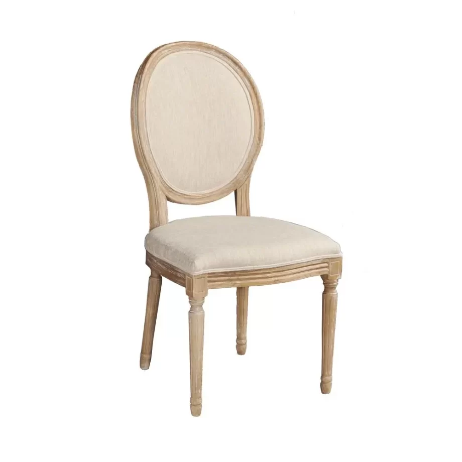 Avalon Linen Oval Back Chair Set Of Two