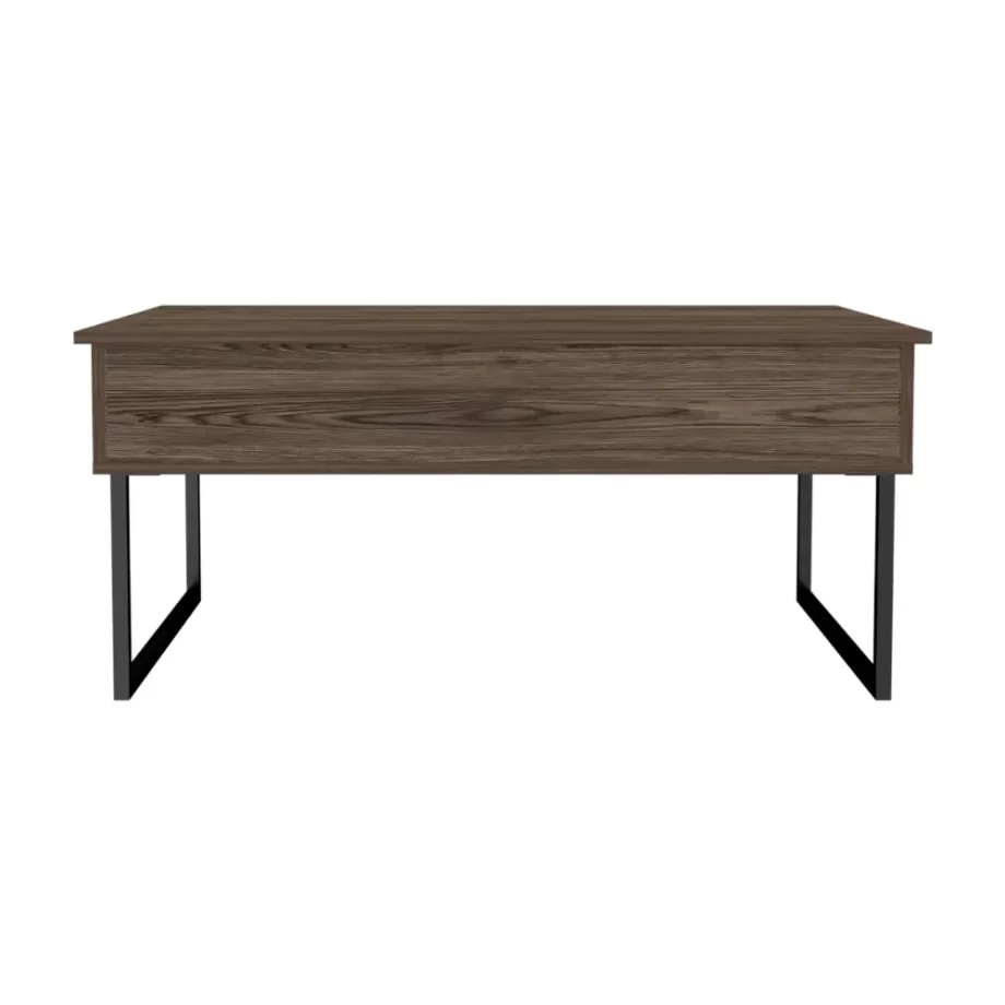 Viena Lift Top Coffee Table, Flexible Shelf, Two Legs