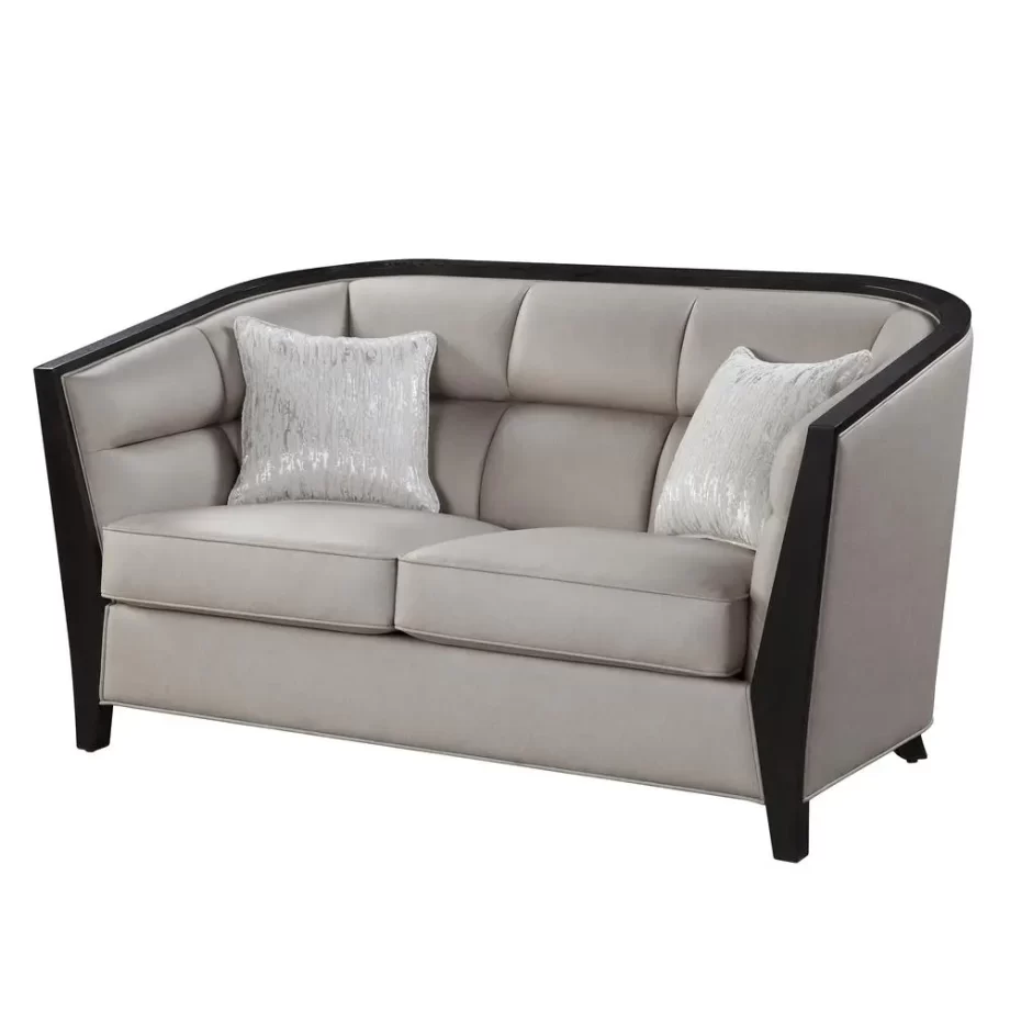 Zemocryss Loveseat w/2 pillows, Beige Fabric (54236)