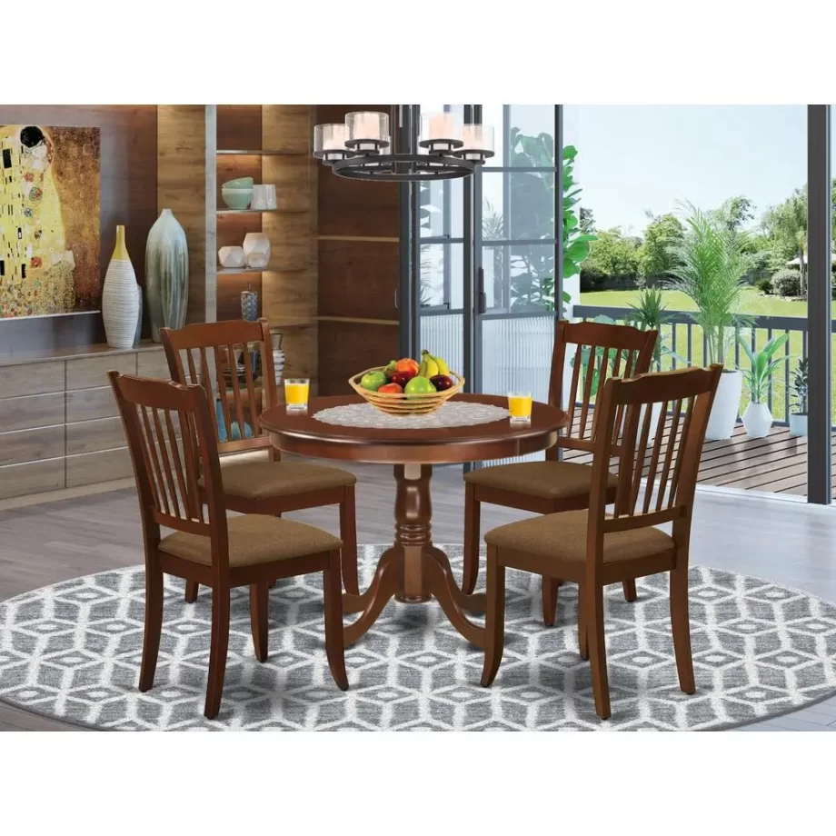 Dining Room Set Mahogany, HLDA5-MAH-C