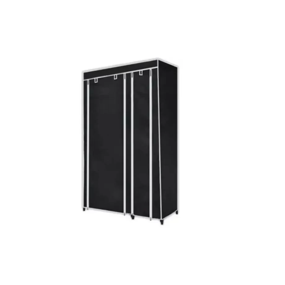 vidaXL Folding Wardrobe Black 43" x 18" x 69", 60719