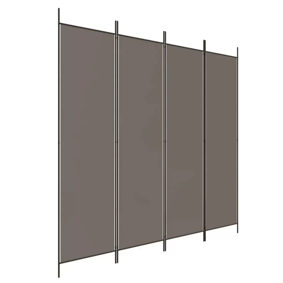 4-Panel Room Divider Anthracite 274.8"x70.9" Fabric