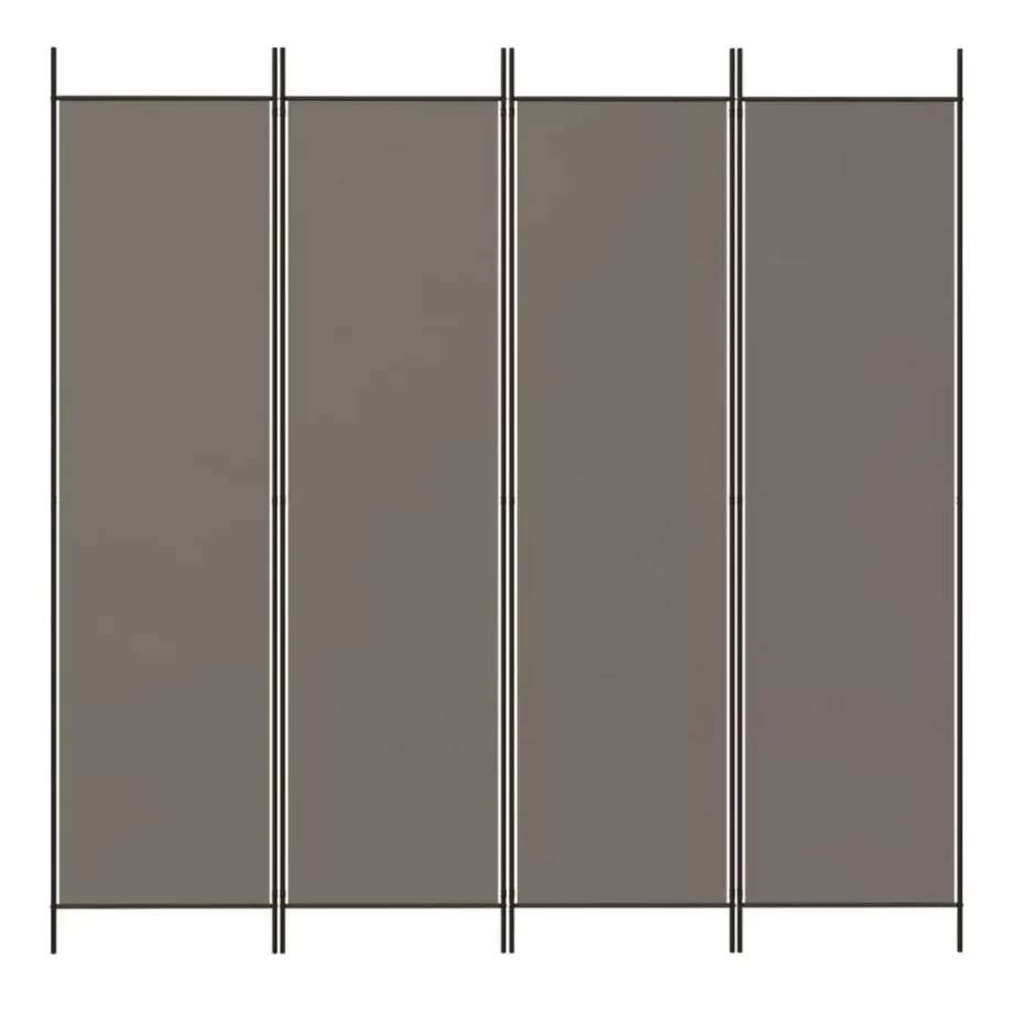 4-Panel Room Divider Anthracite 274.8"x70.9" Fabric