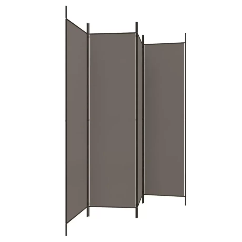 4-Panel Room Divider Anthracite 274.8"x70.9" Fabric