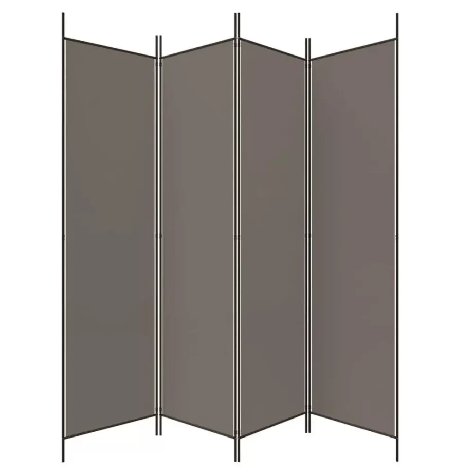 4-Panel Room Divider Anthracite 274.8"x70.9" Fabric