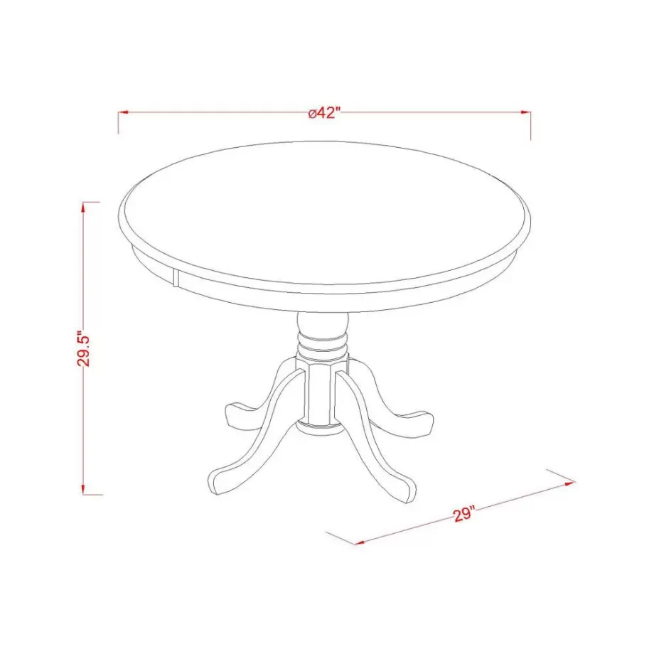 Hartland Table 42" diameter Round Table -Cappuccino Finish