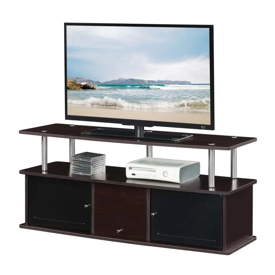 TV Stand with 3 Storage Cabinets and Shelf for TVs up to 55 inches