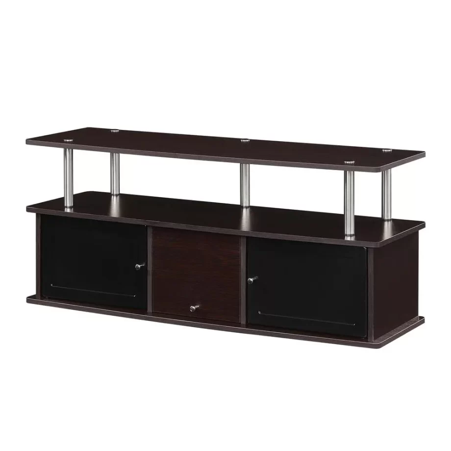 TV Stand with 3 Storage Cabinets and Shelf for TVs up to 55 inches