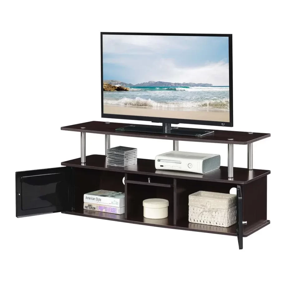 TV Stand with 3 Storage Cabinets and Shelf for TVs up to 55 inches