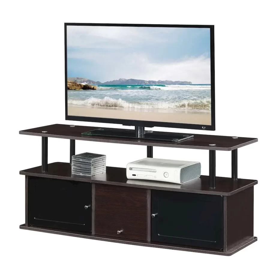 TV Stand with 3 Storage Cabinets and Shelf for TVs up to 55 inches