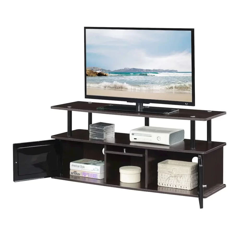 TV Stand with 3 Storage Cabinets and Shelf for TVs up to 55 inches